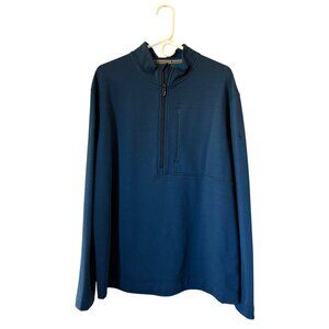 Smartwool Mens Merino Wool Sport Fleece Jacket Half Zip Blue XXLarge